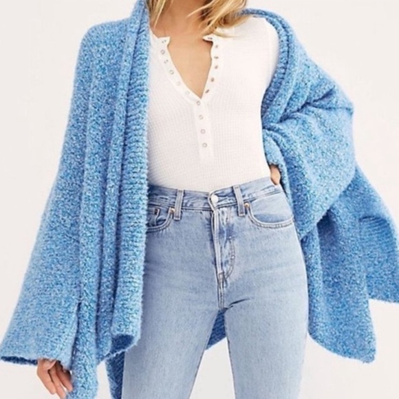 Free People Sweaters - Free People Blue Cardigan Sweater